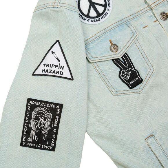 10 DEEP MEN BAD ACID DENIM JACKET (BLUE) 3XL - Picture 3 of 10